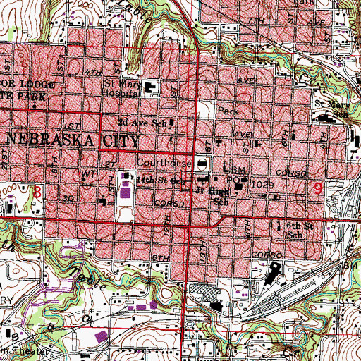 Topographic Map of Faith Baptist Church, NE