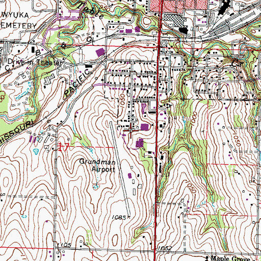 Topographic Map of Pentecostal Kings Church, NE