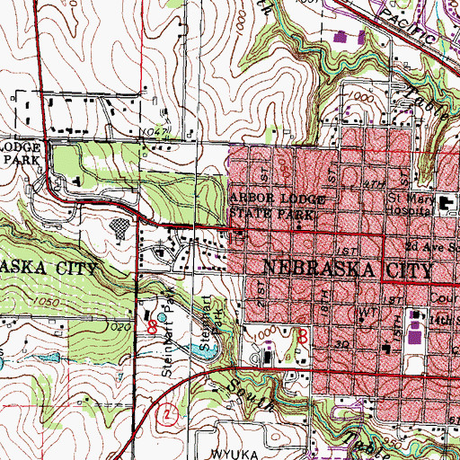 Topographic Map of Christ Lutheran Church, NE