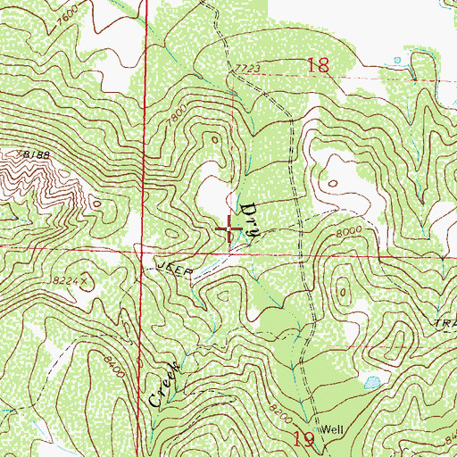 Topographic Map of Andy Creek, CO