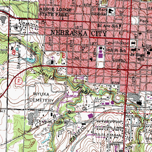 Topographic Map of Park EZ Mobile Home Court, NE