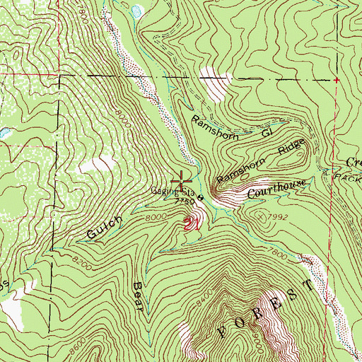 Topographic Map of Cobbs Gulch, CO