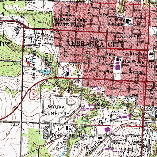 Topographic Map of John Brown Park, NE