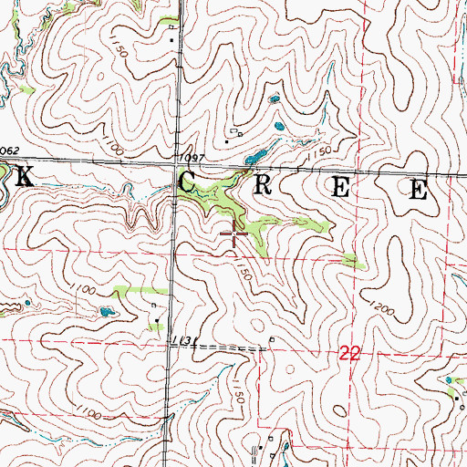 Topographic Map of Township of Rock Creek, NE