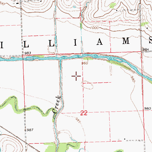 Topographic Map of Township of McWilliams, NE