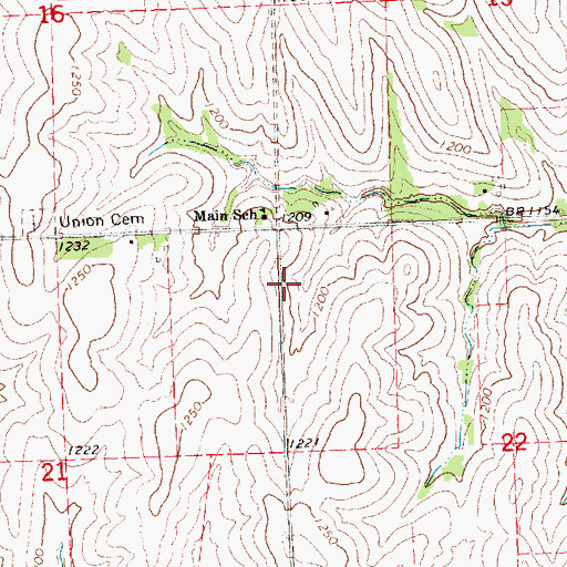 Topographic Map of Township of Berlin, NE