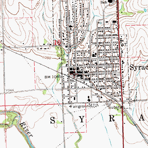 Topographic Map of Syracuse Public Library, NE