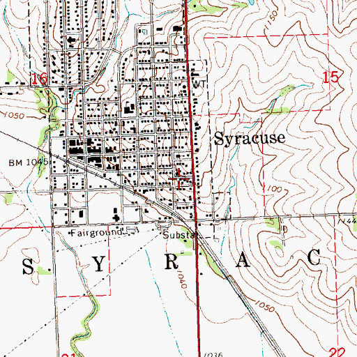 Topographic Map of Otoe County Museum of Memories, NE