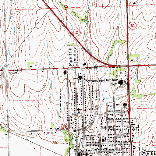 Topographic Map of Community Memorial Hospital, NE