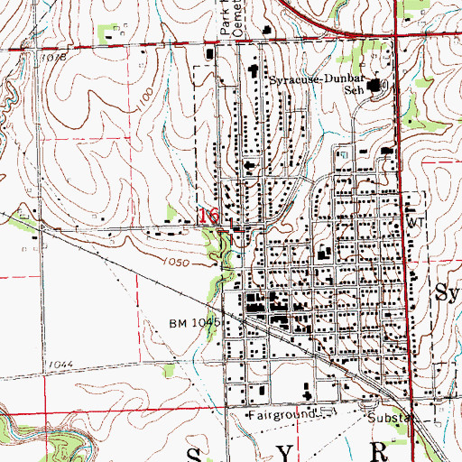 Topographic Map of Syracuse Medical Center, NE