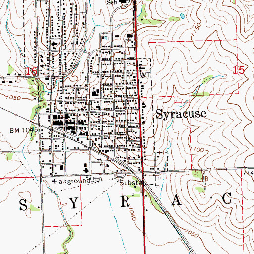 Topographic Map of Saint Paulinus Catholic Church, NE