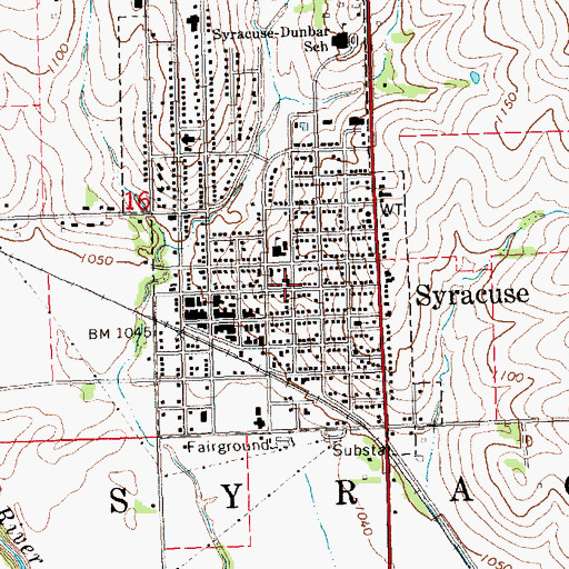 Topographic Map of United Methodist Church, NE