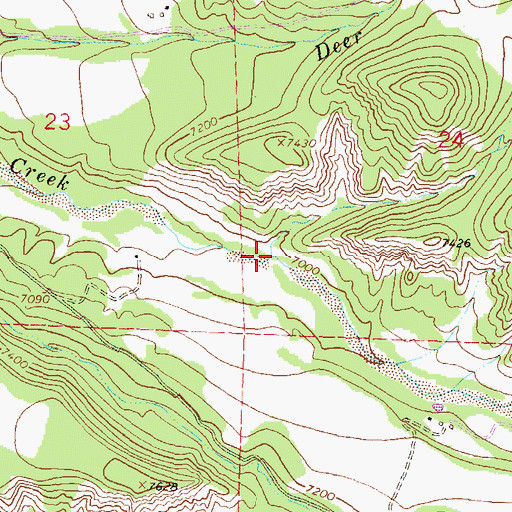 Topographic Map of Tommy Creek, CO