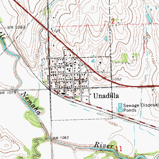 Topographic Map of United Methodist Church, NE