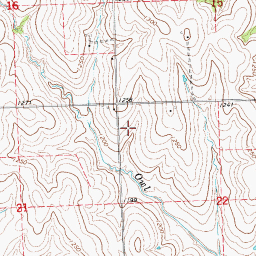 Topographic Map of Township of North Russell, NE