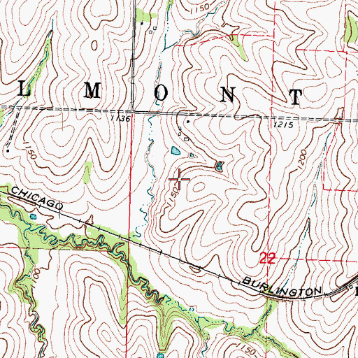 Topographic Map of Township of Belmont, NE
