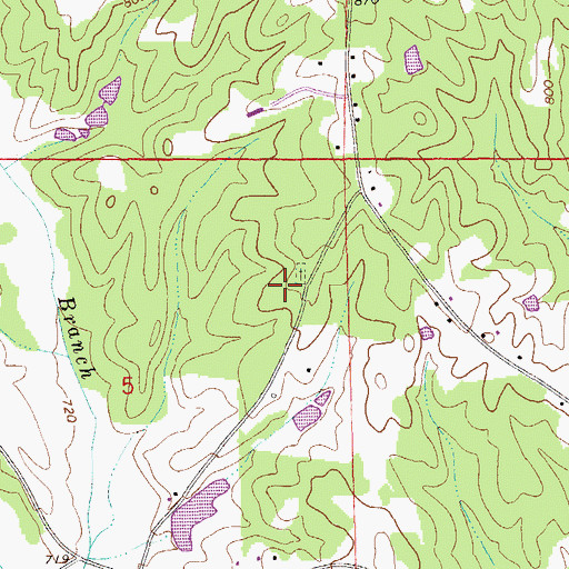 Topographic Map of Salem Primitive Baptist Church (historical), AL