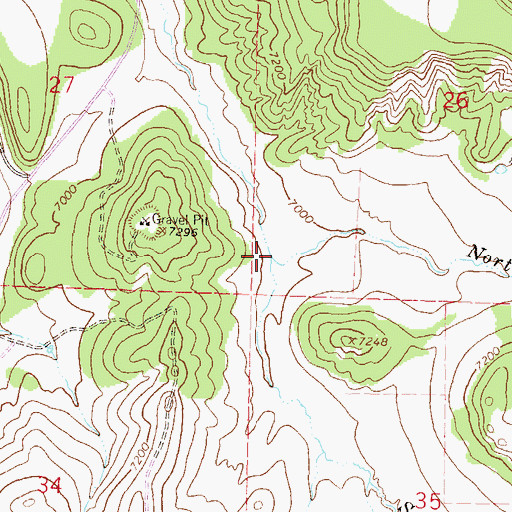 Topographic Map of South Fork Alkali Creek, CO