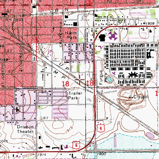 Topographic Map of Spencer Park (historical), NE
