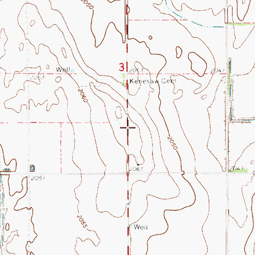 Topographic Map of Sand Hill (historical), NE