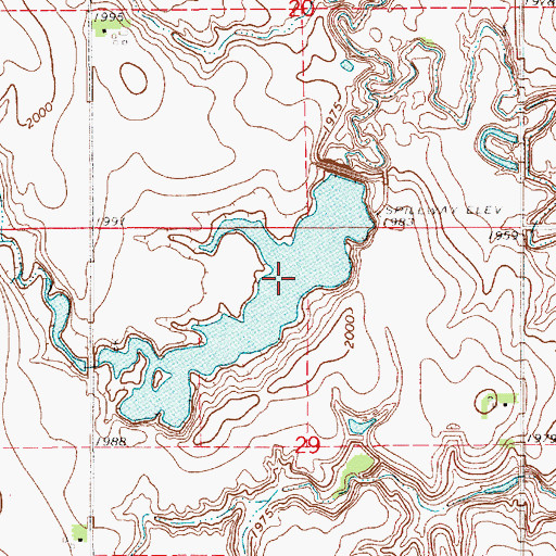 Topographic Map of Roseland Lake, NE