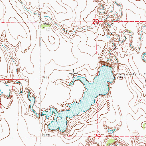 Topographic Map of Roseland Lake Campground, NE