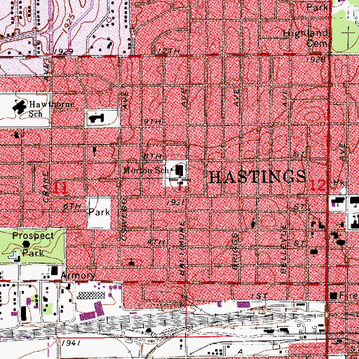 Topographic Map of Redeemer Lutheran Church, NE