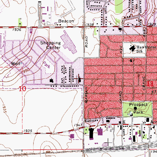 Topographic Map of First Congregational United Church of Christ, NE