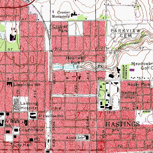 Topographic Map of Peace Lutheran Church, NE