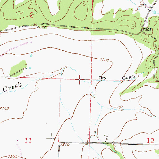 Topographic Map of Dry Gulch, CO
