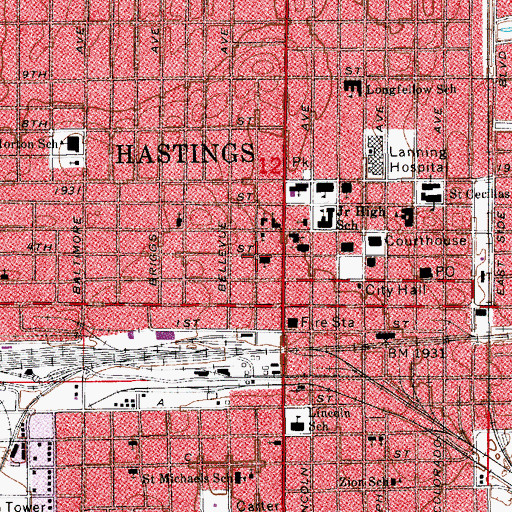 Topographic Map of Berean Bible Church, NE