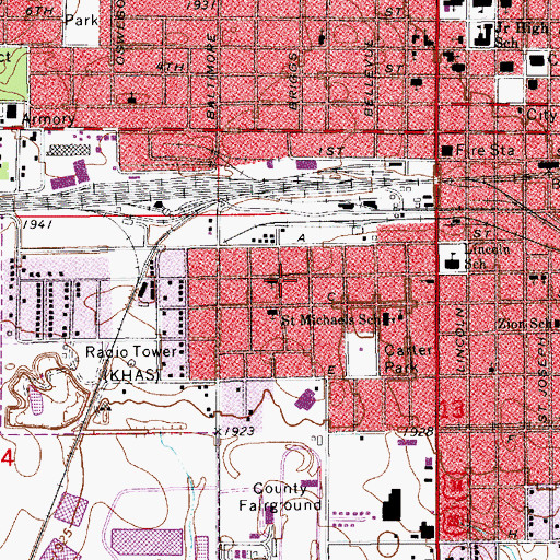 Topographic Map of Congregational New York Avenue Church, NE