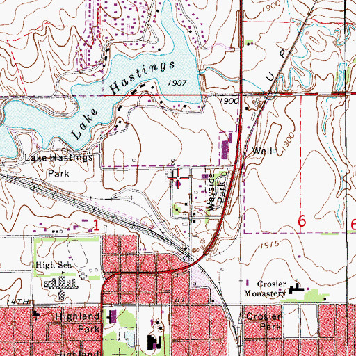 Topographic Map of Evangelical Free Church, NE