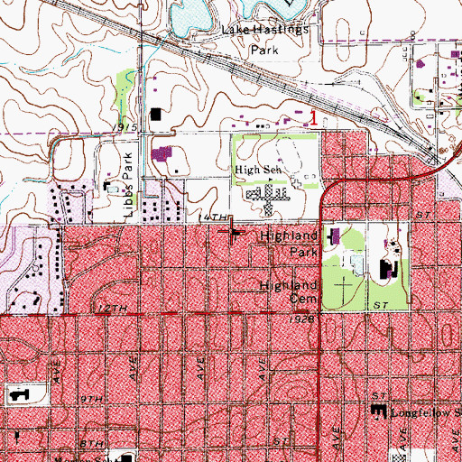 Topographic Map of Lutheran Church of Good Shepherd, NE