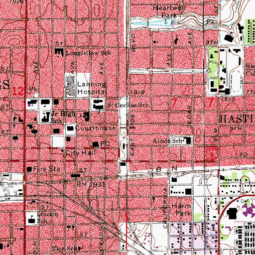 Topographic Map of Living Faith Center, NE