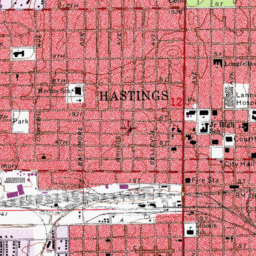 Topographic Map of Church of the Nazarene, NE