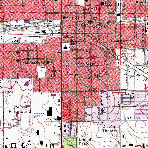 Topographic Map of Pentecostal Temple, NE