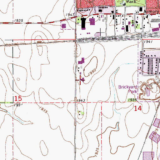 Topographic Map of Zion Lutheran Church, NE