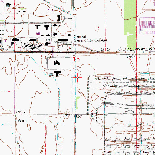 Topographic Map of Industrial Park East, NE