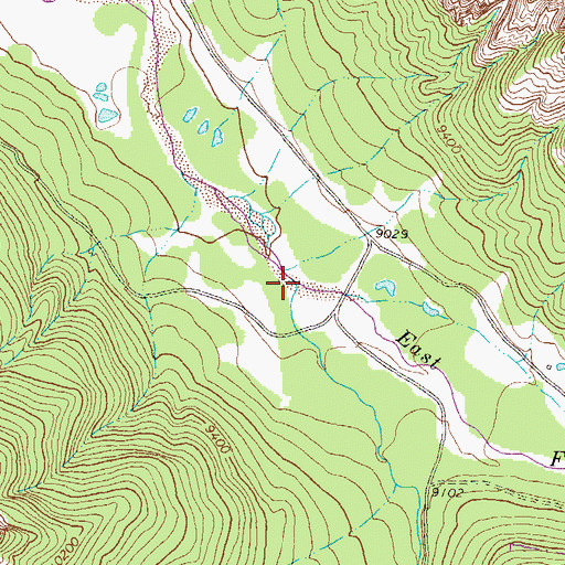 Topographic Map of Middle Fork Cimarron River, CO
