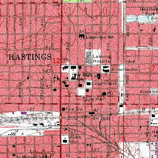 Topographic Map of South Central Behavioral Service, NE