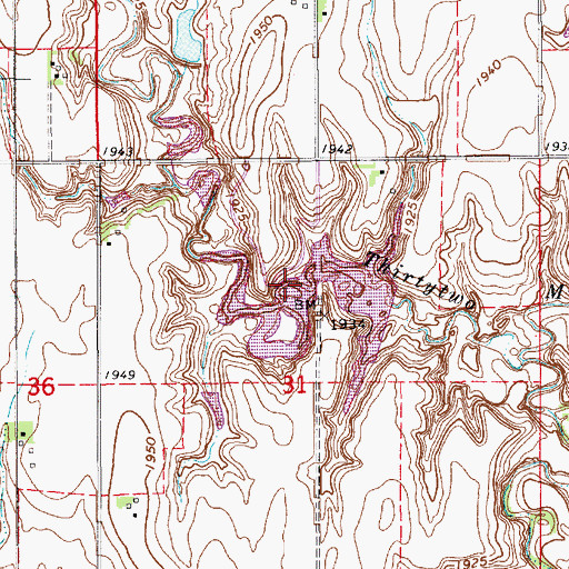 Topographic Map of Prairie Lake, NE