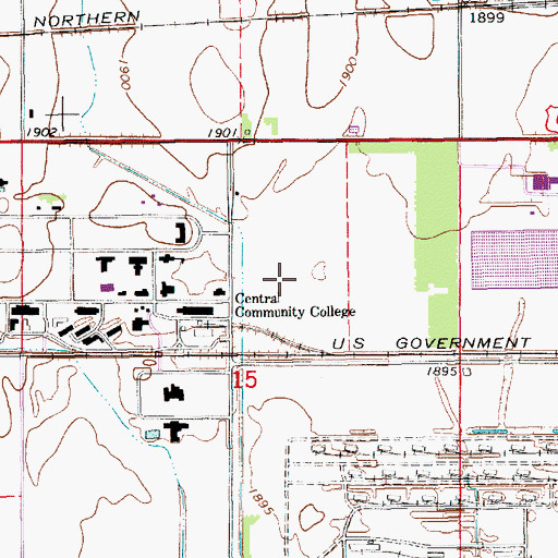 Topographic Map of Elks Lodge and Country Club, NE