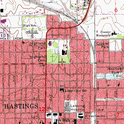 Topographic Map of Utilities Park, NE
