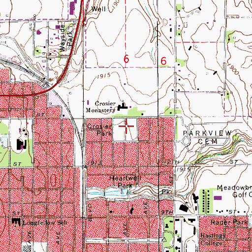 Topographic Map of Crosier Park, NE