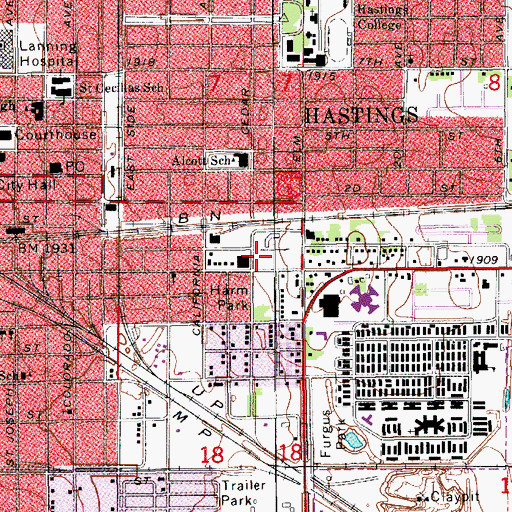 Topographic Map of Duncan Field, NE