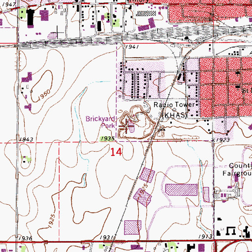 Topographic Map of Brickyard Park, NE