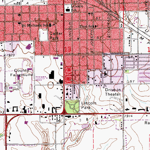 Topographic Map of Shady Lane Trailer Court, NE