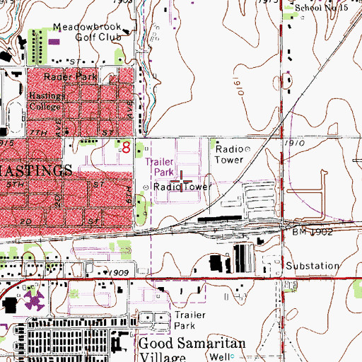 Topographic Map of Kingswood Plaza, NE