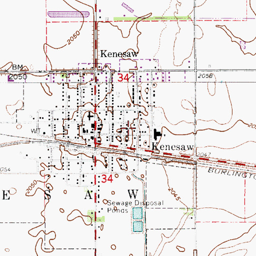 Topographic Map of United Methodist Church, NE